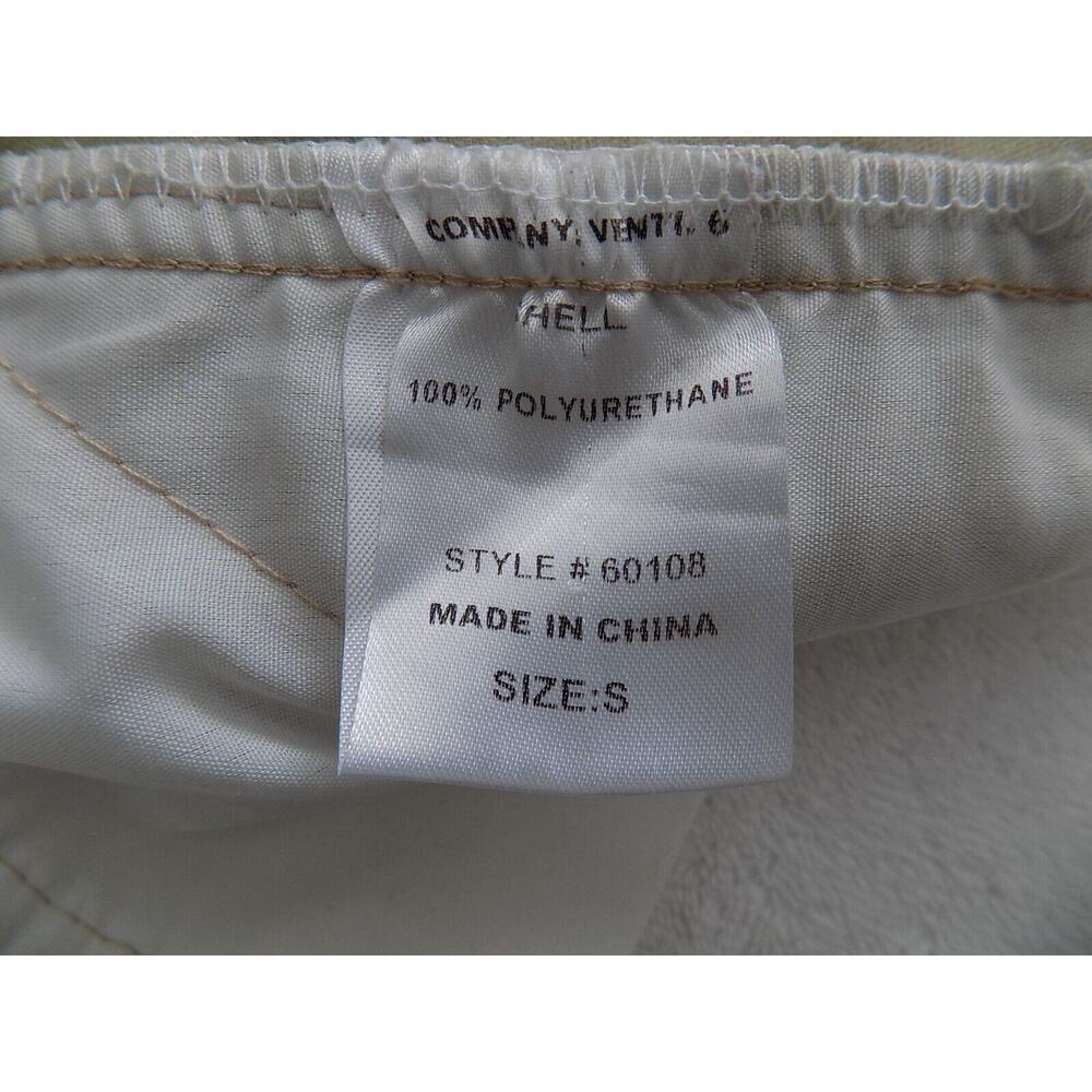 Venti6 faux leather high waisted shorts khaki belted size Small - Picture 6 of 6